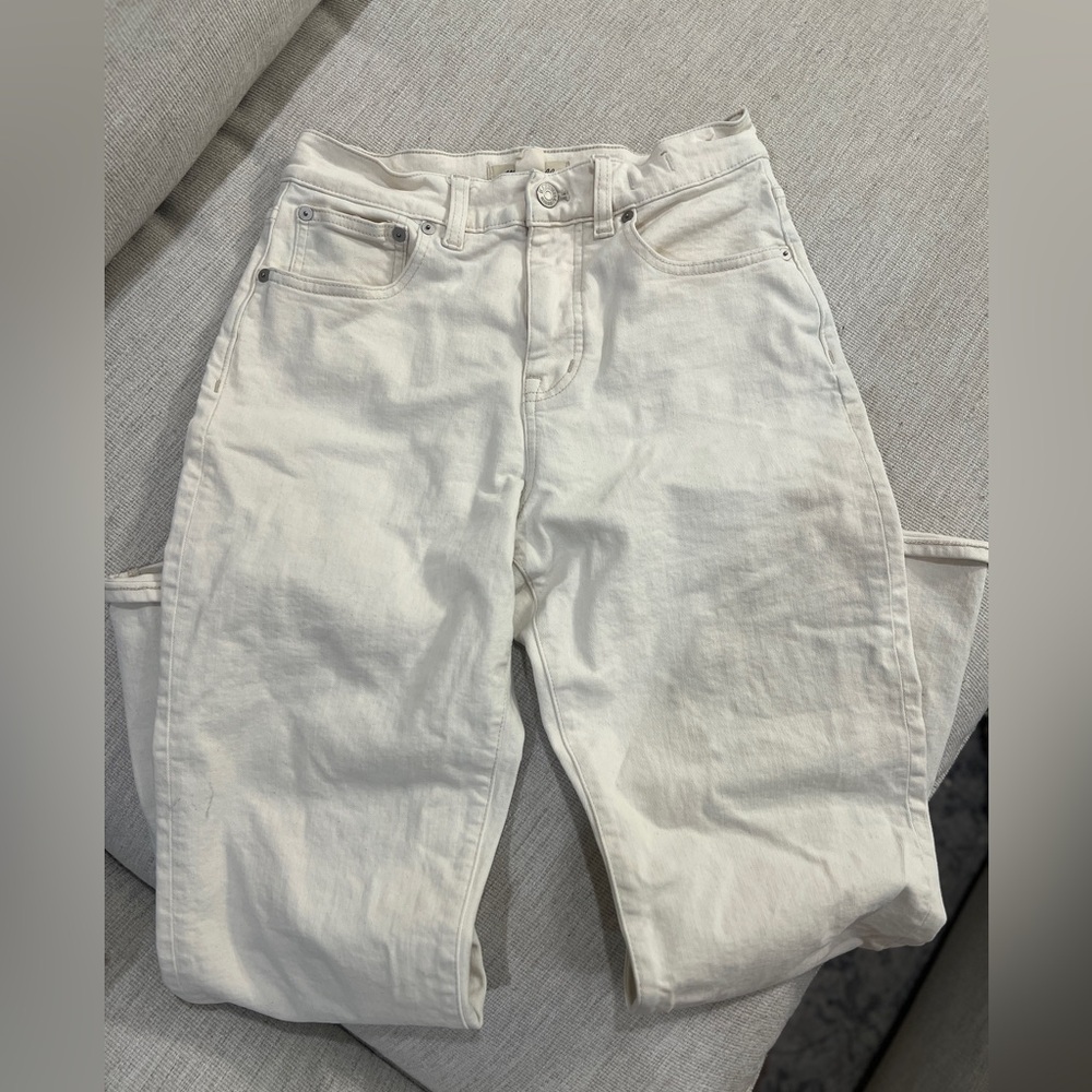 Madewell 90’s Straight White Jeans